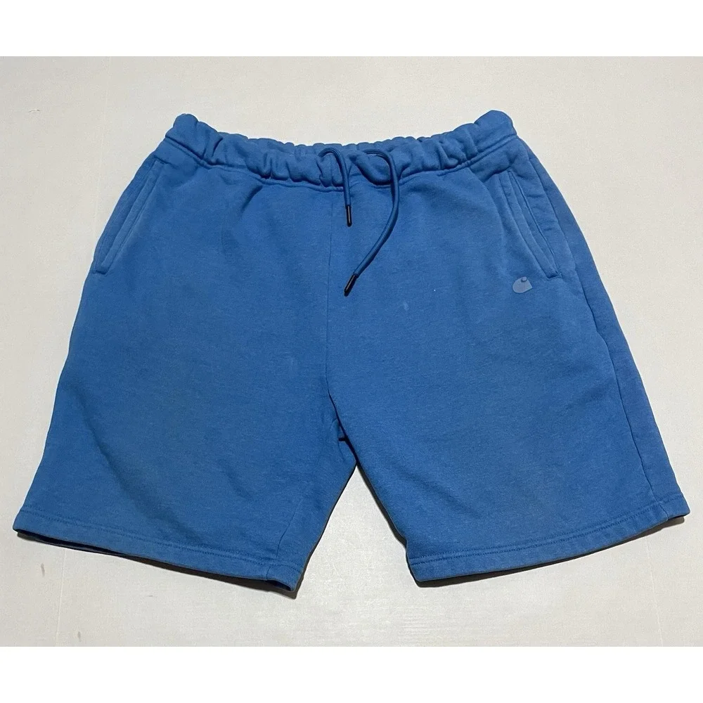 Carhartt Relaxed Fit Fleece Sweat Short Blue Mens Size Large 8